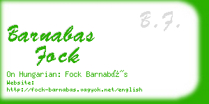 barnabas fock business card